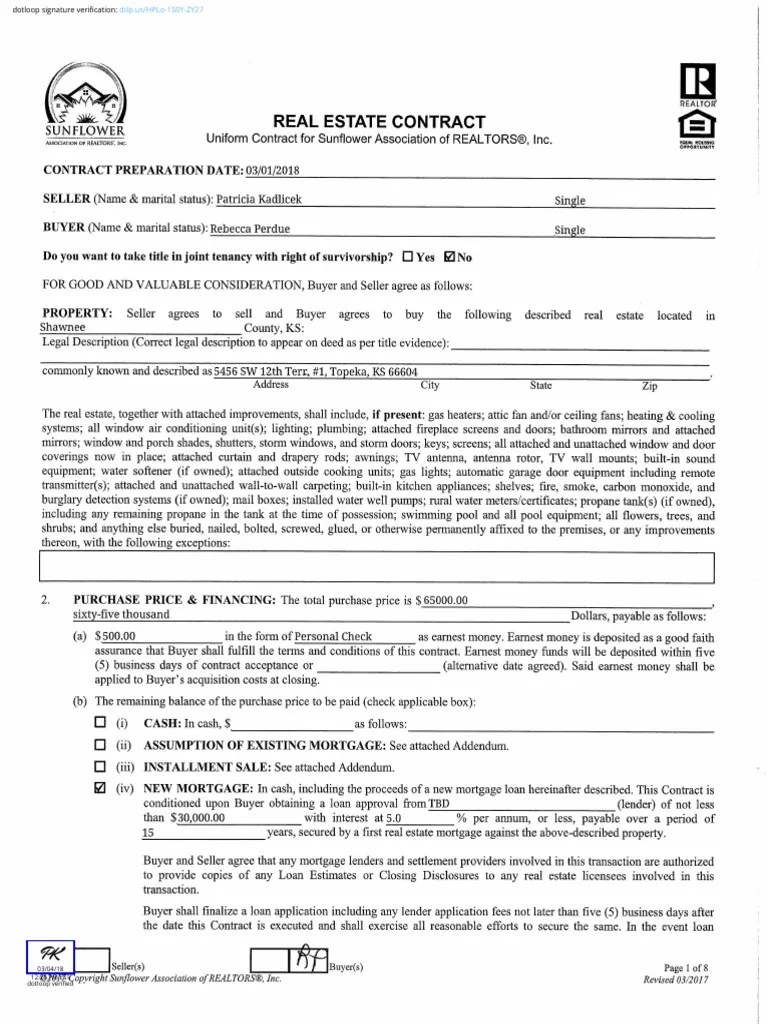 Fully Executed Contract