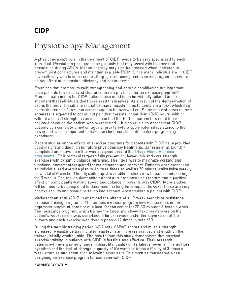 Physiotherapy Management Otago Home Exercise Programme PDF