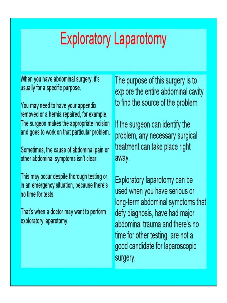 Exploratory Laparotomy Part 1 PDF Surgery Surgical Specialties
