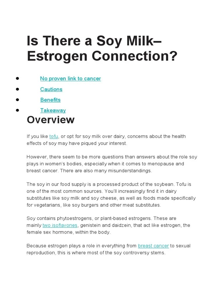 Is There A Soy Milk PDF Soybean Menopause