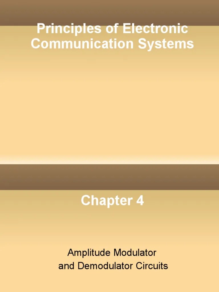 Principles of Electronic Communication Systems PDF Detector (Radio) Amplifier