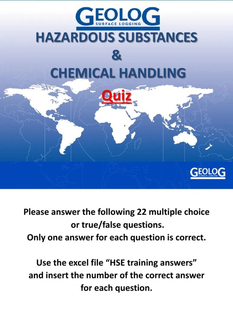 Mod4 Hazardous Substances and Chemicals Handling Quiz | PDF | Toxicity