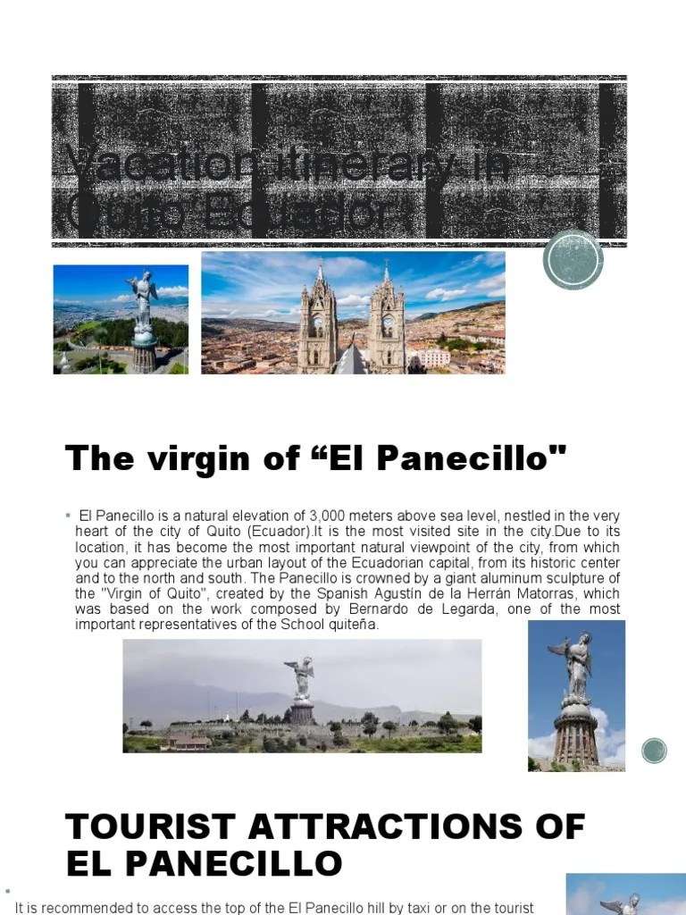 Itinerary of Quito Ecuador PDF Ecuador Nature