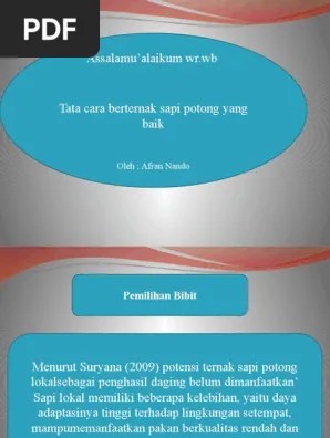 Penyuluhan Ternak Ndo | PDF