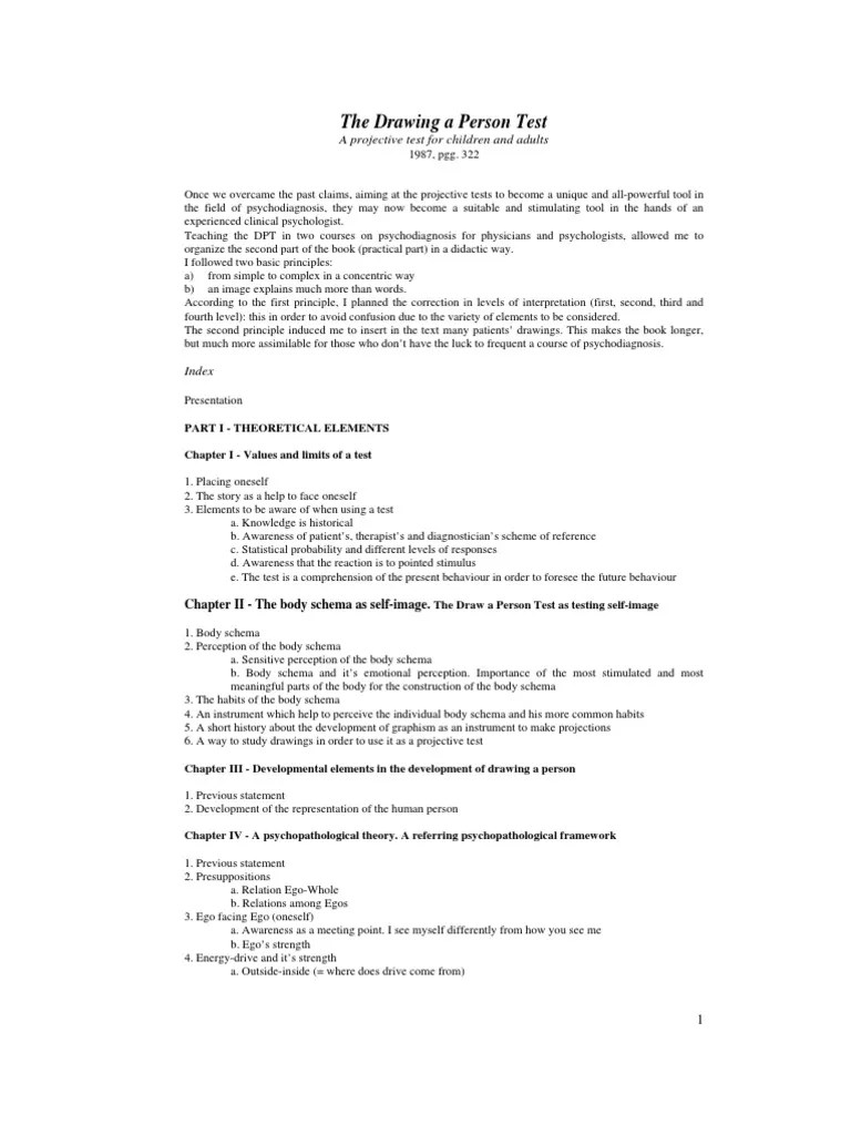DAP Drawing A Person Test Schema (Psychology) Perception