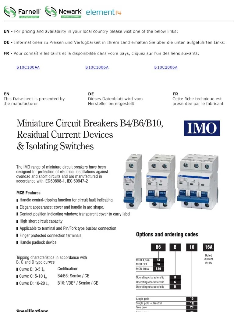 B10c1004a B10c1006a B10c2006a | PDF | Components | Electric Power