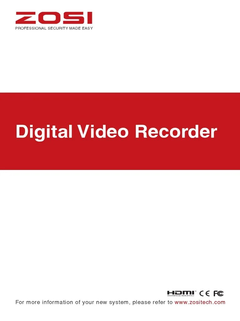 Quick Start Guide For DVR-Zosi Smart | PDF | Digital Video Recorder