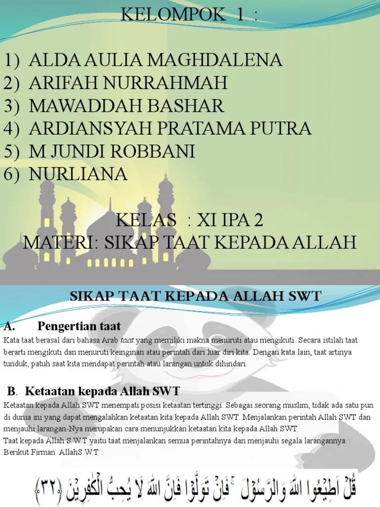 Agama Ketaatan Kepada Allah | PDF