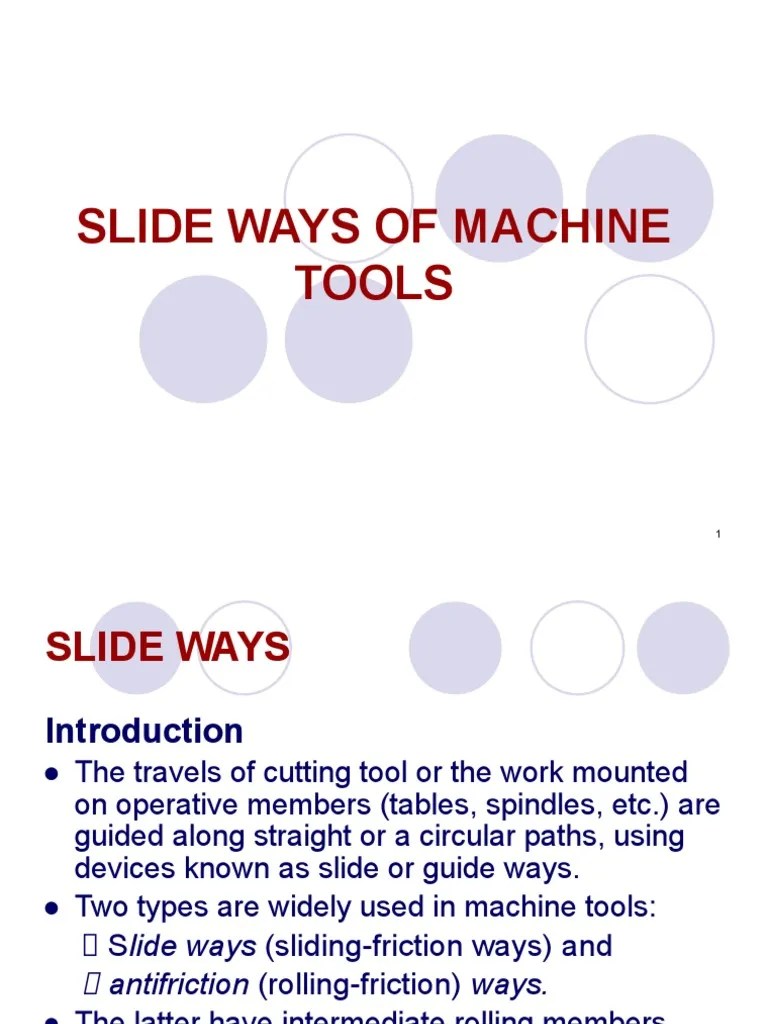 Slide Ways of Machine Tools PDF Wear Steel