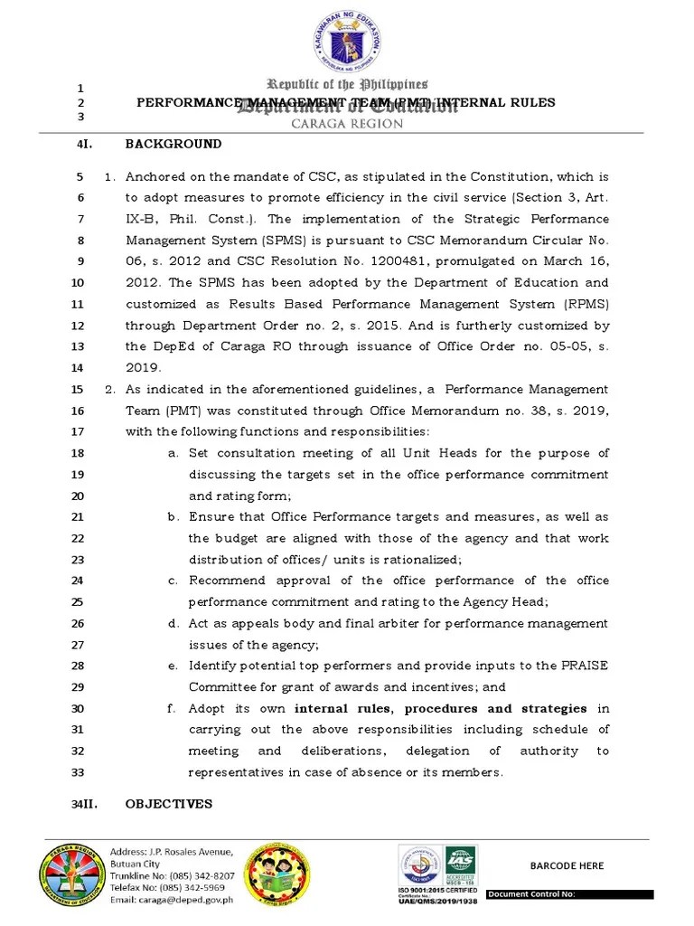 PMT Internal Guidelines PDF Justice Crime & Violence