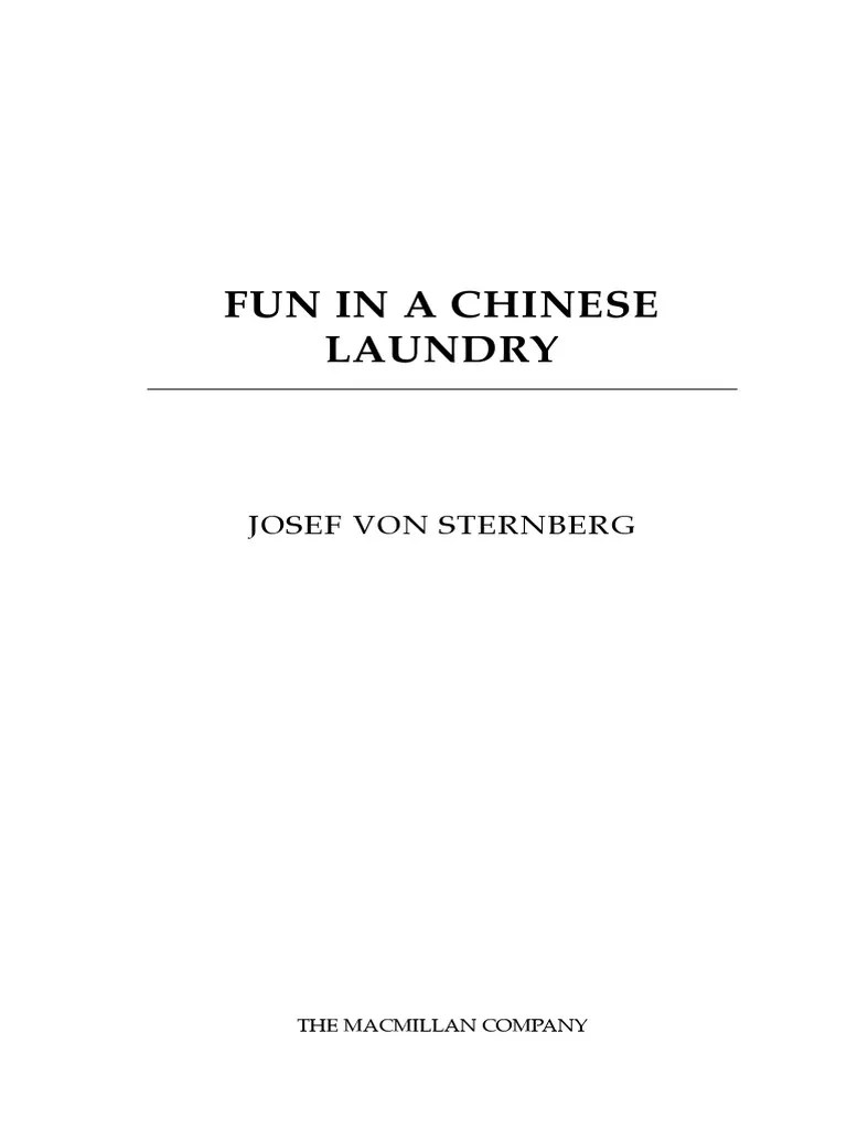 Fun in A Chinese Laundry PDF