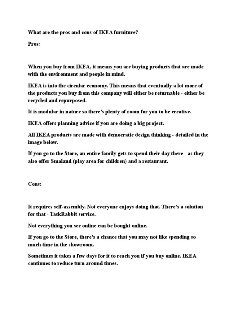 What Are The Pros and Cons of IKEA Furniture PDF