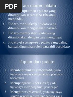 Macam-Macam Pidato | PDF