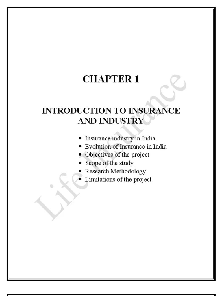 An Analysis of the Indian Insurance Industry with a Focus on HDFC