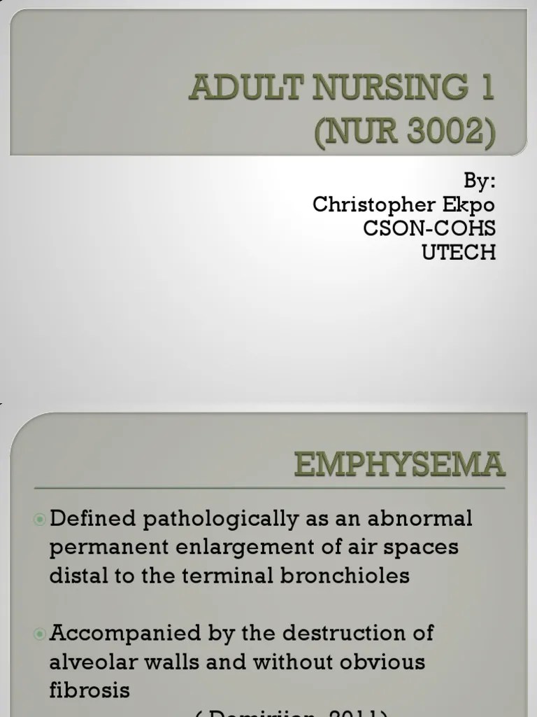 EMPHYSEMA Nursing PDF