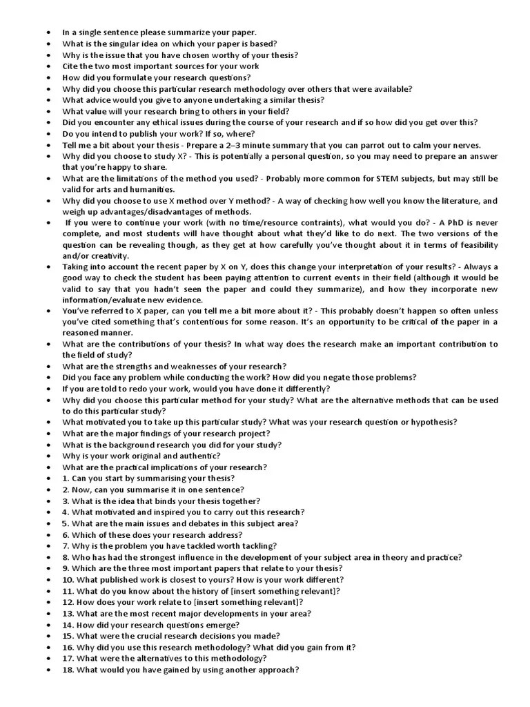 Defense Questions | PDF | Scientific Method | Cognition