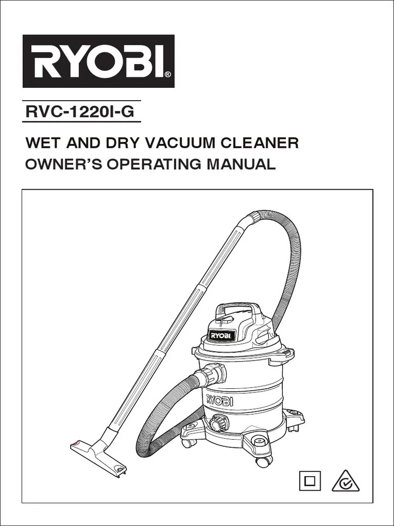 RVC1220IG Wet and Dry Vacuum Cleaner PDF Vacuum Cleaner Ac