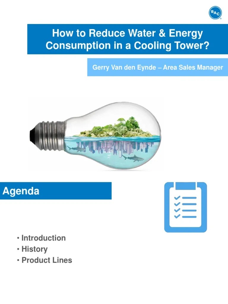 How To Reduce Energy Water Consumption in A Cooling Tower April 2019