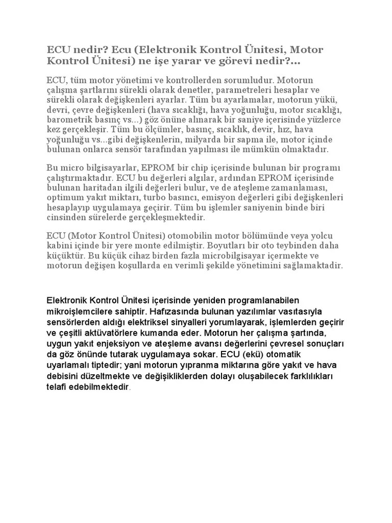 ECU Nedir | PDF