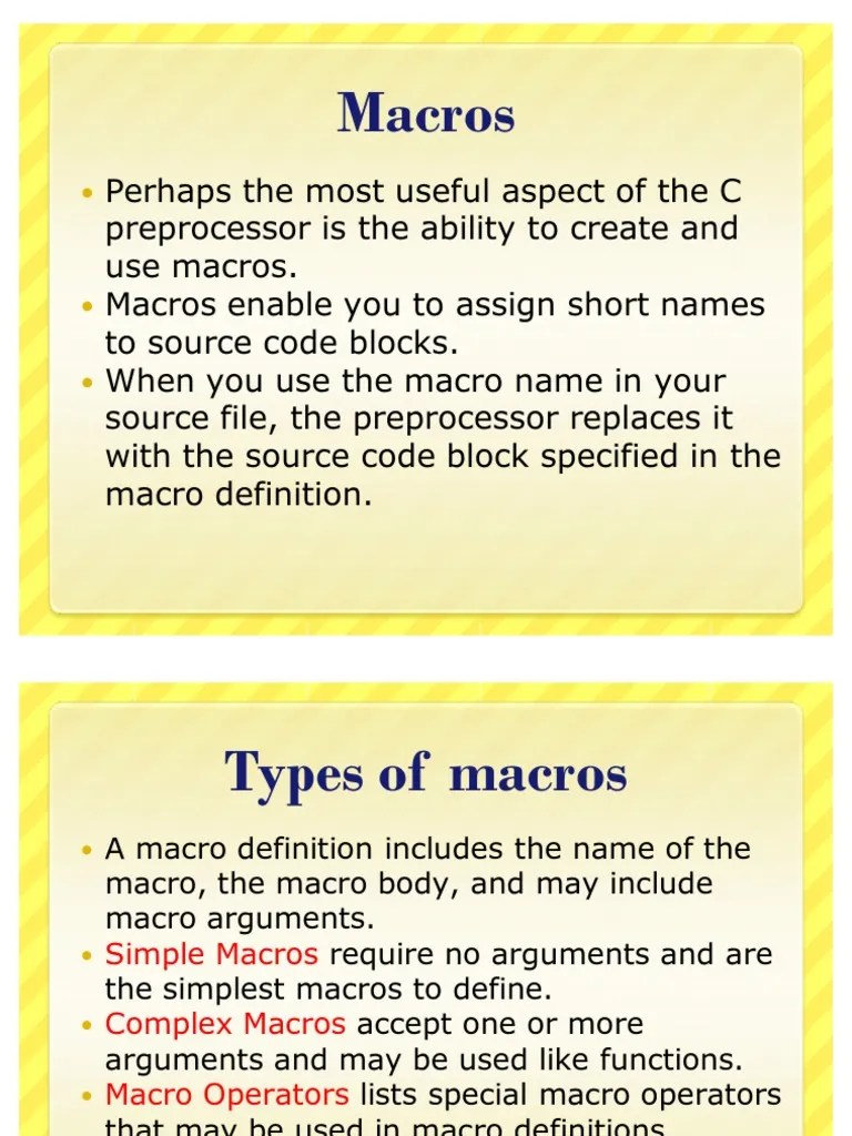 Macros in Embedded c Macro Science) C (Programming Language)