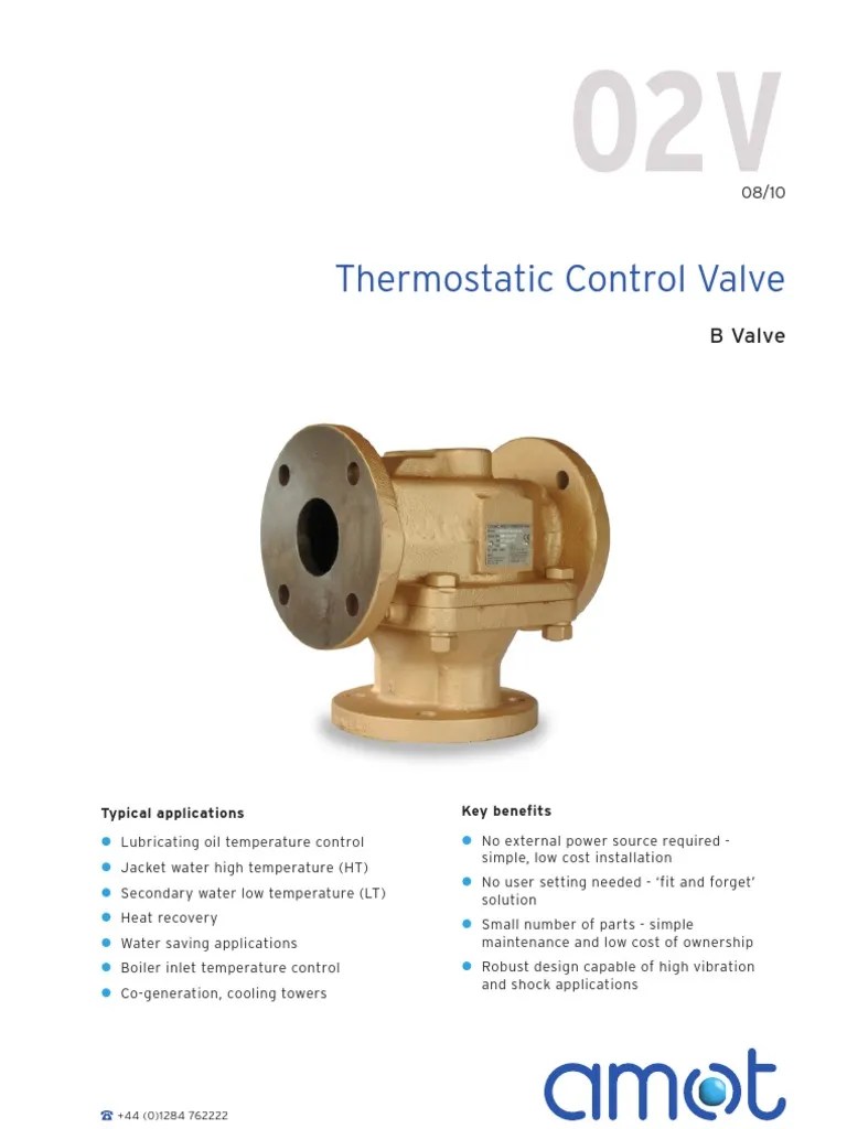 Amot Valves PDF Thermostat Valve