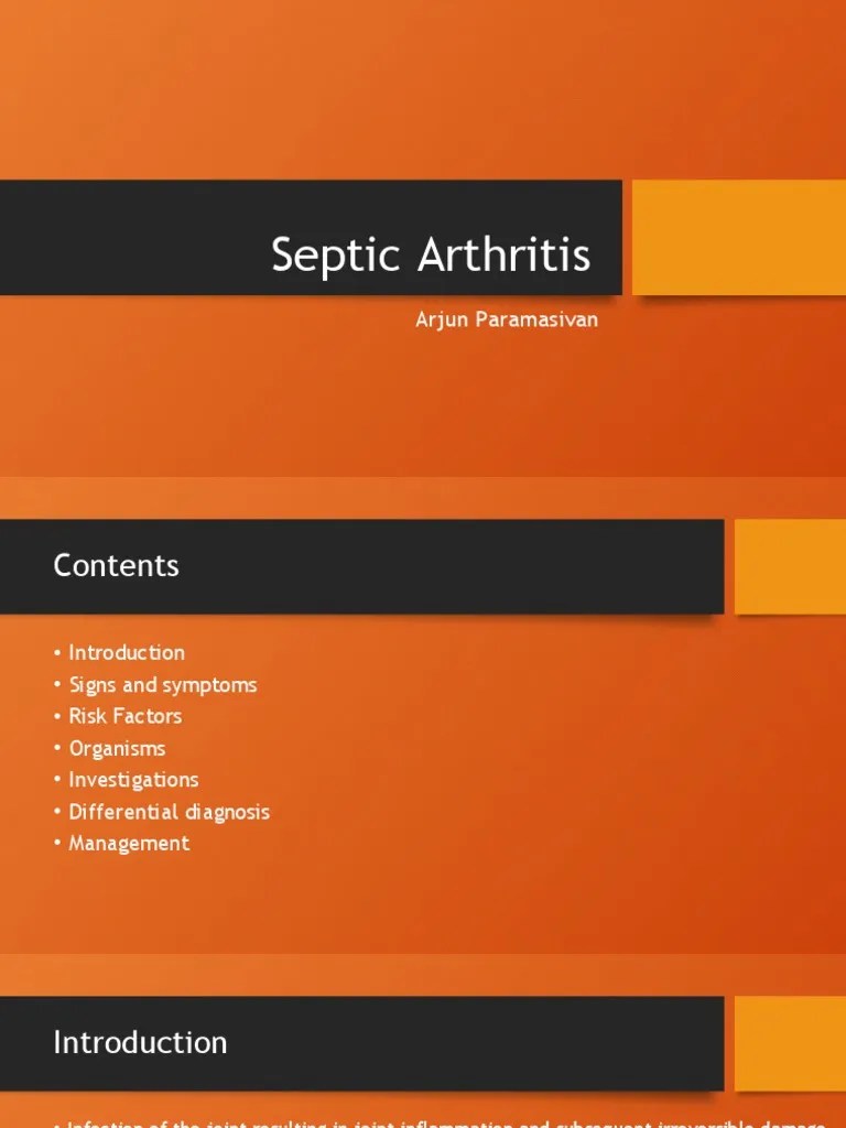 A Comprehensive Guide to Diagnosing and Treating Septic Arthritis PDF