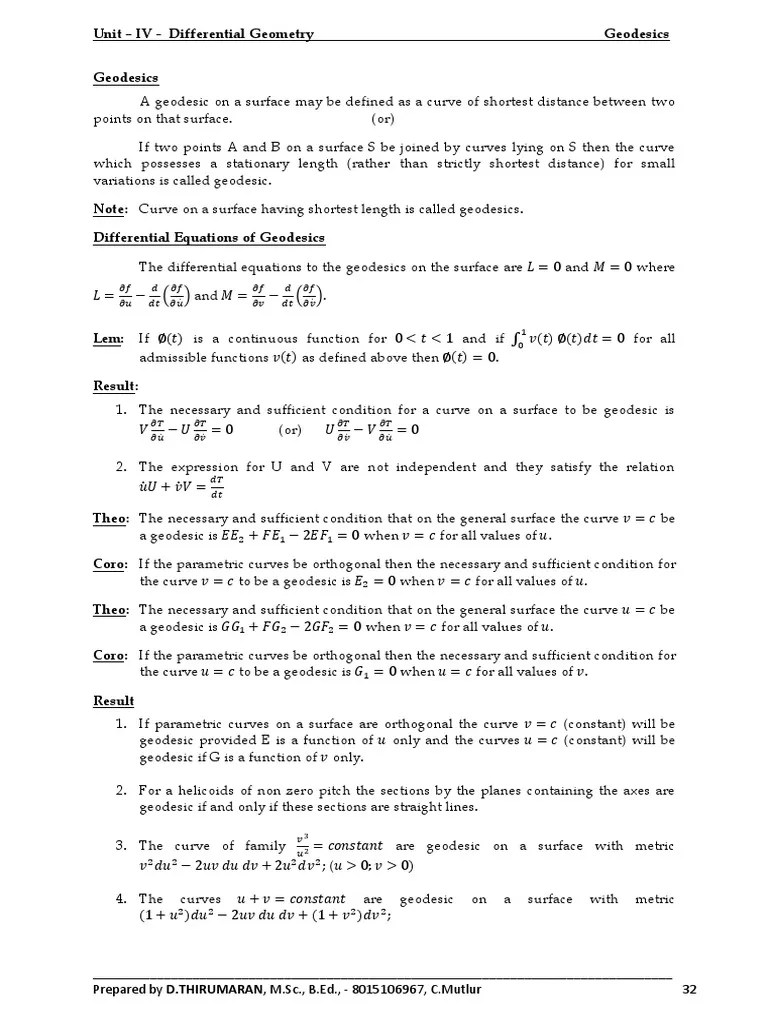 Differential Geometry PDF Curvature Curve