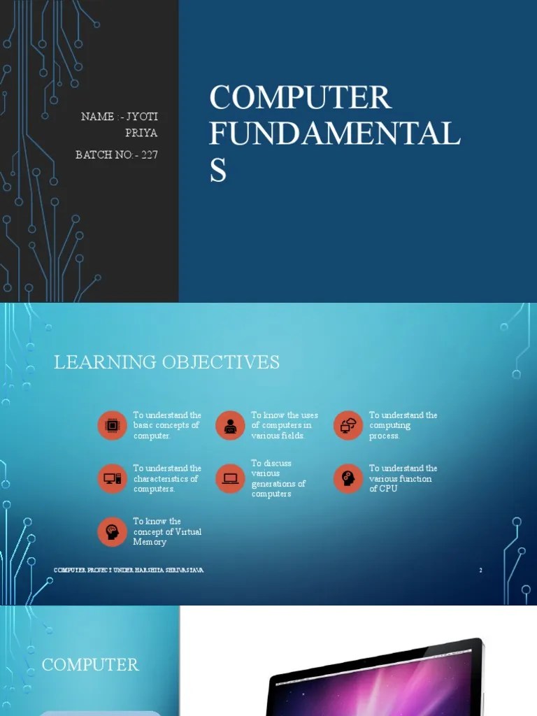 Computer Fundamentals PDF Random Access Memory Read Only Memory