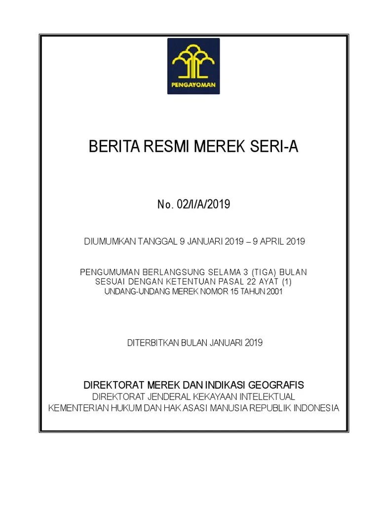 Berita Resmi Merek Seri-A | PDF | Indonesia | Business
