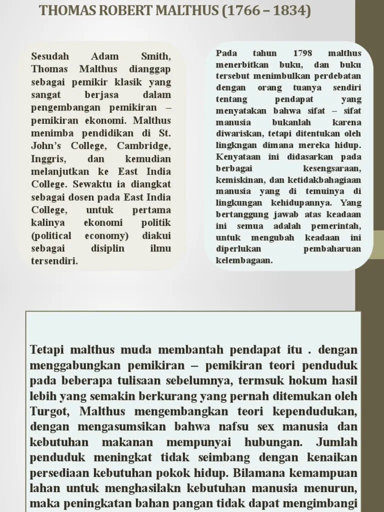 Thomas Robert Malthus (1766 - 1834) | PDF