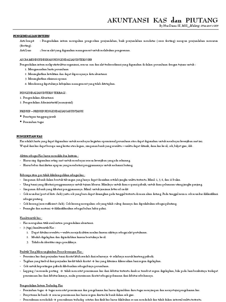 AKUNTANSI KAS Dan PIUTANG | PDF