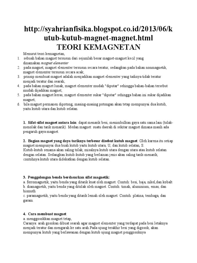 Teori Kemagnetan | PDF