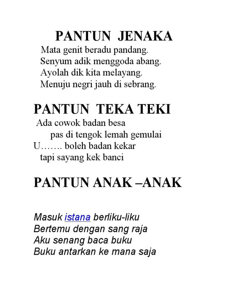 Pantun Jenaka | PDF