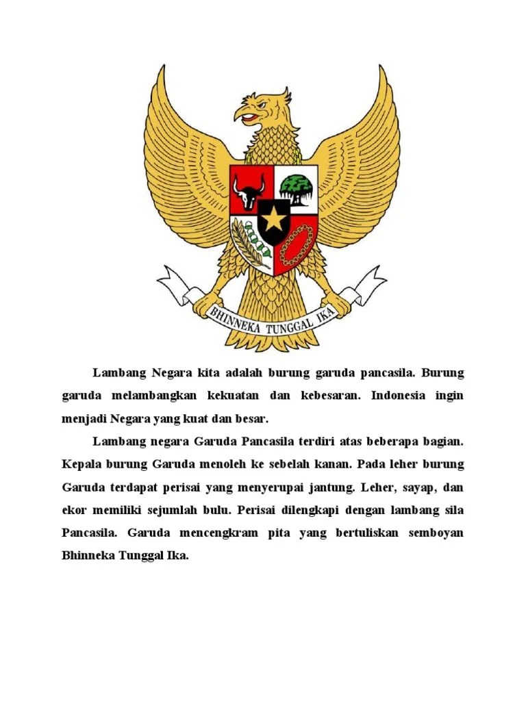 Lambang Negara Kita Adalah Burung Garuda Pancasila | PDF