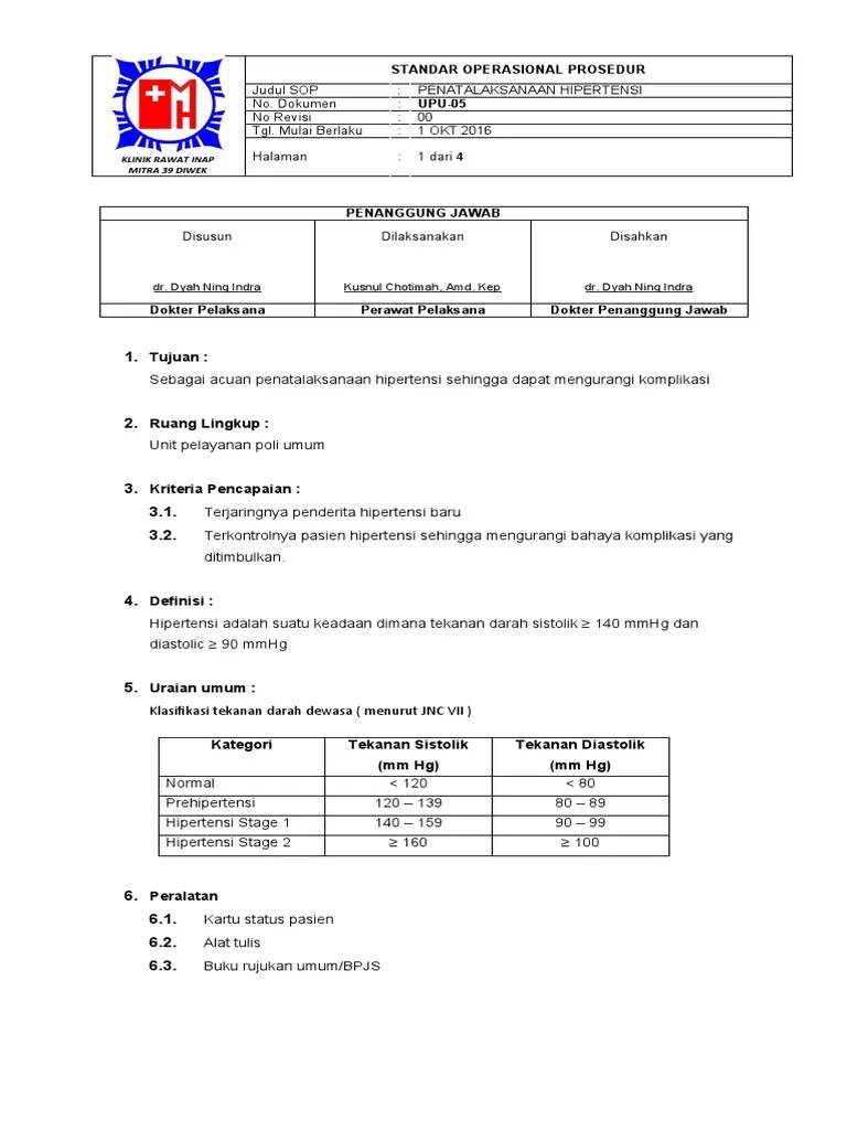Sop Hipertensi | PDF