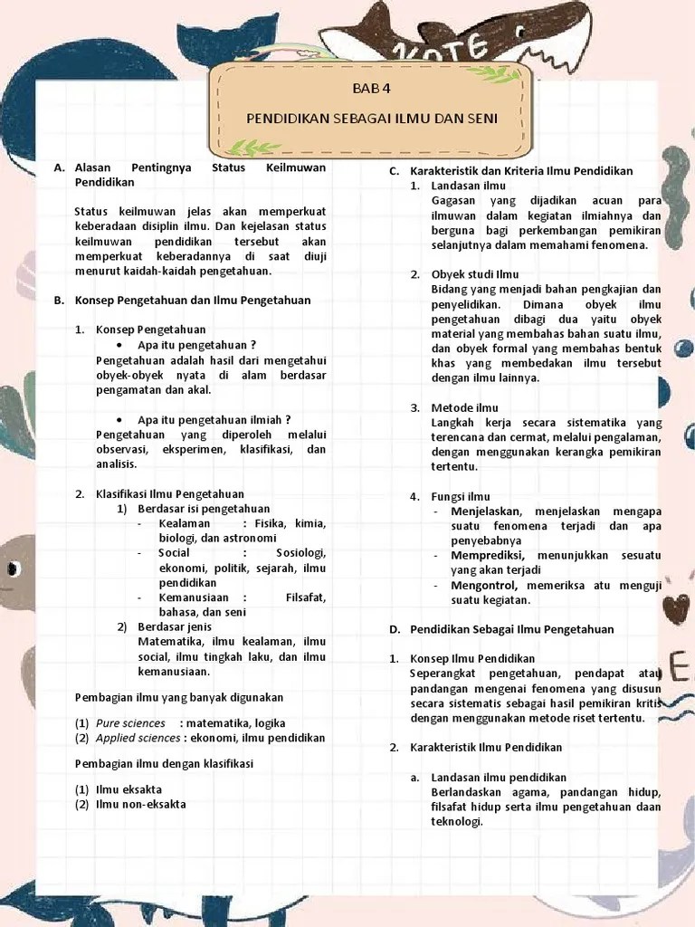 Pendidikan Sebagai Ilmu Dan Seni | PDF