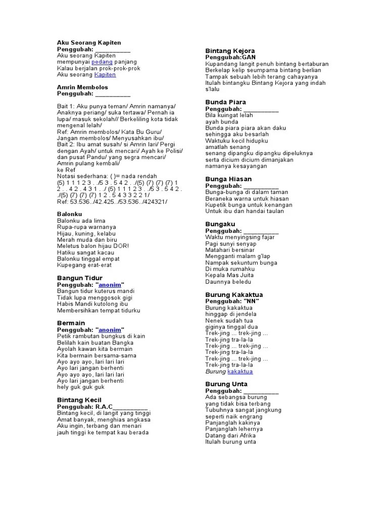 Lirik Merah Kuning Hijau Biru