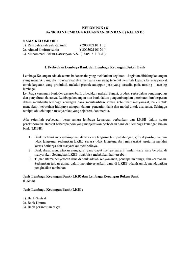 Bank Kelompok 8 | PDF