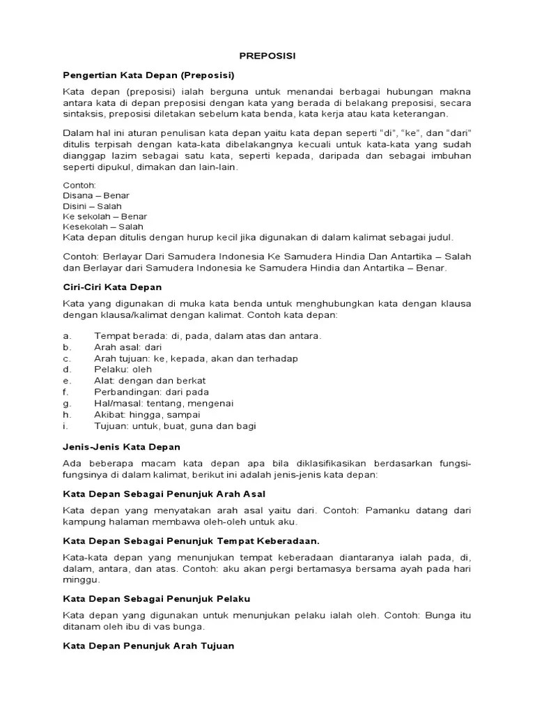 PREPOSISI | PDF