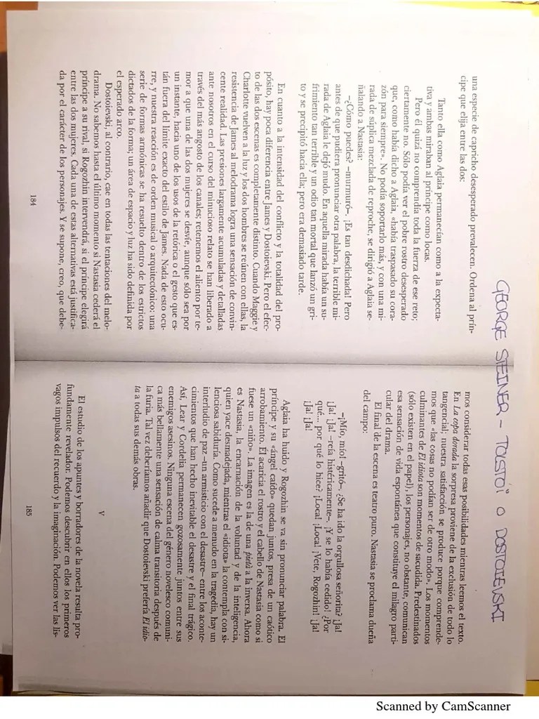 SteinerTolstoi o Dostoievski PDF