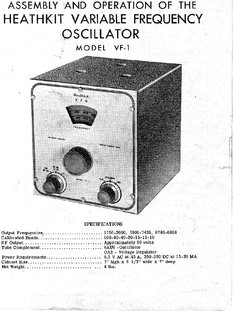 Heathkit VF-1 VFO Manual | PDF