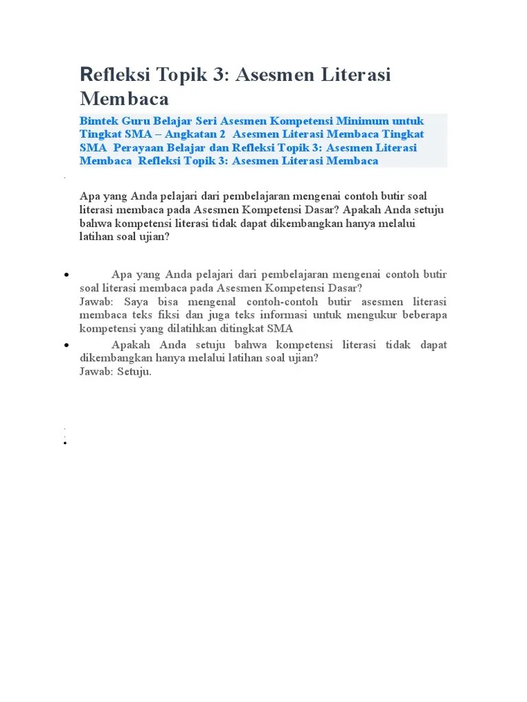 Refleksi Topik 3 | PDF
