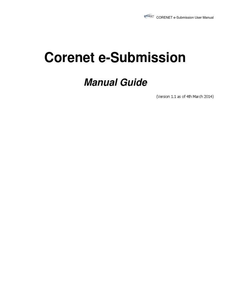 ESubmission Manual Guide PDF Online And Offline