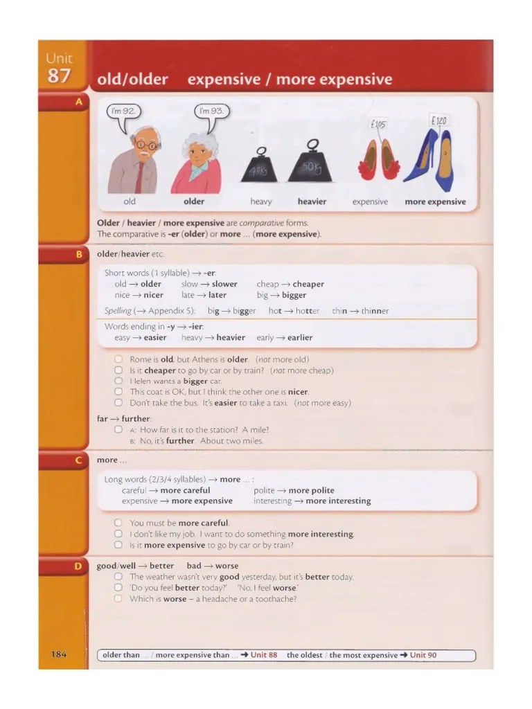 ComparativeSuperlative R. Murphy 4th Edt Exercises PDF Language