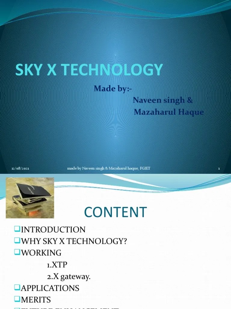 Sky X Technology PDF Transmission Control Protocol Computer Network