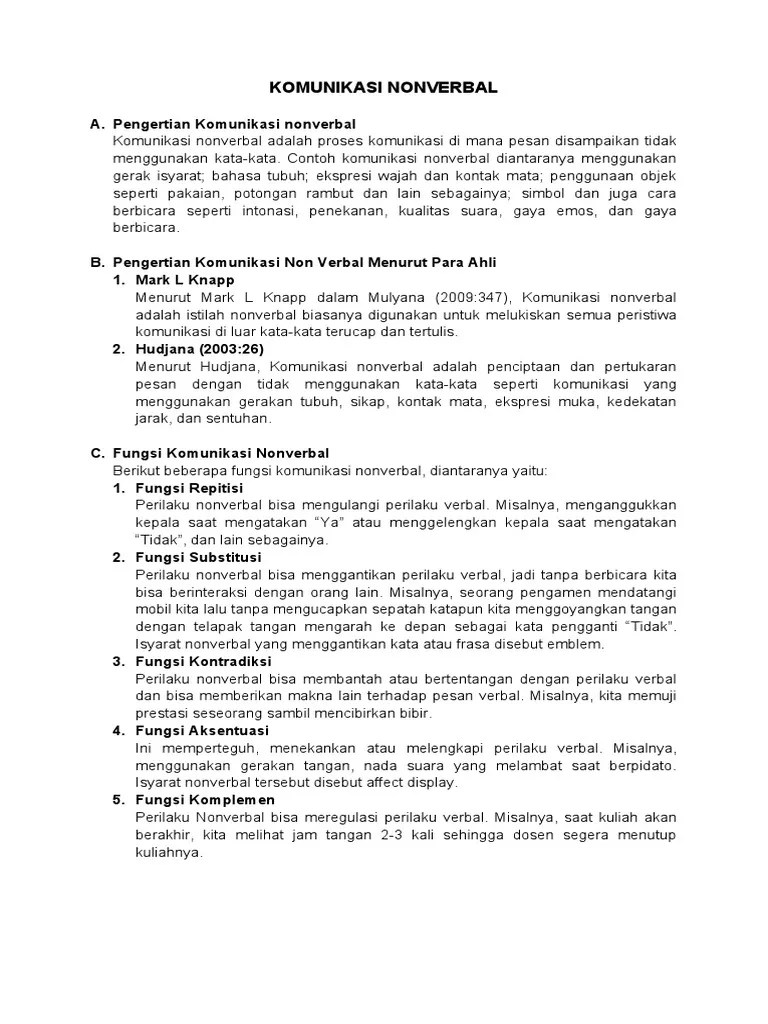 Komunikasi Nonverbal | PDF