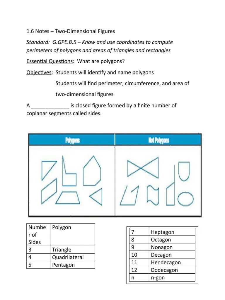 Standard G.GPE.B.5 Know and Use Coordinates To Compute Perimeters of Polygons and Areas of
