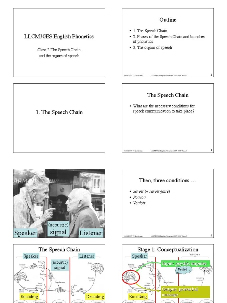 Speech Chain in Detail PDF Sound