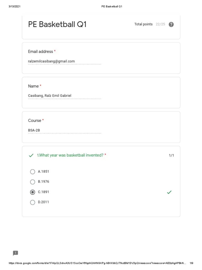 PE Basketball Q1 PDF Sports Rules And Regulations Ball Games