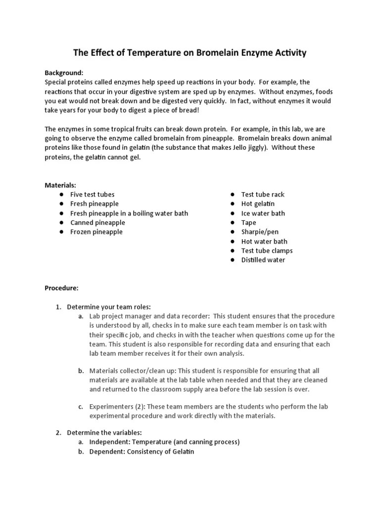Preston Wiebe Pineapple Enzyme LabIn Class Track D 5258600 PDF
